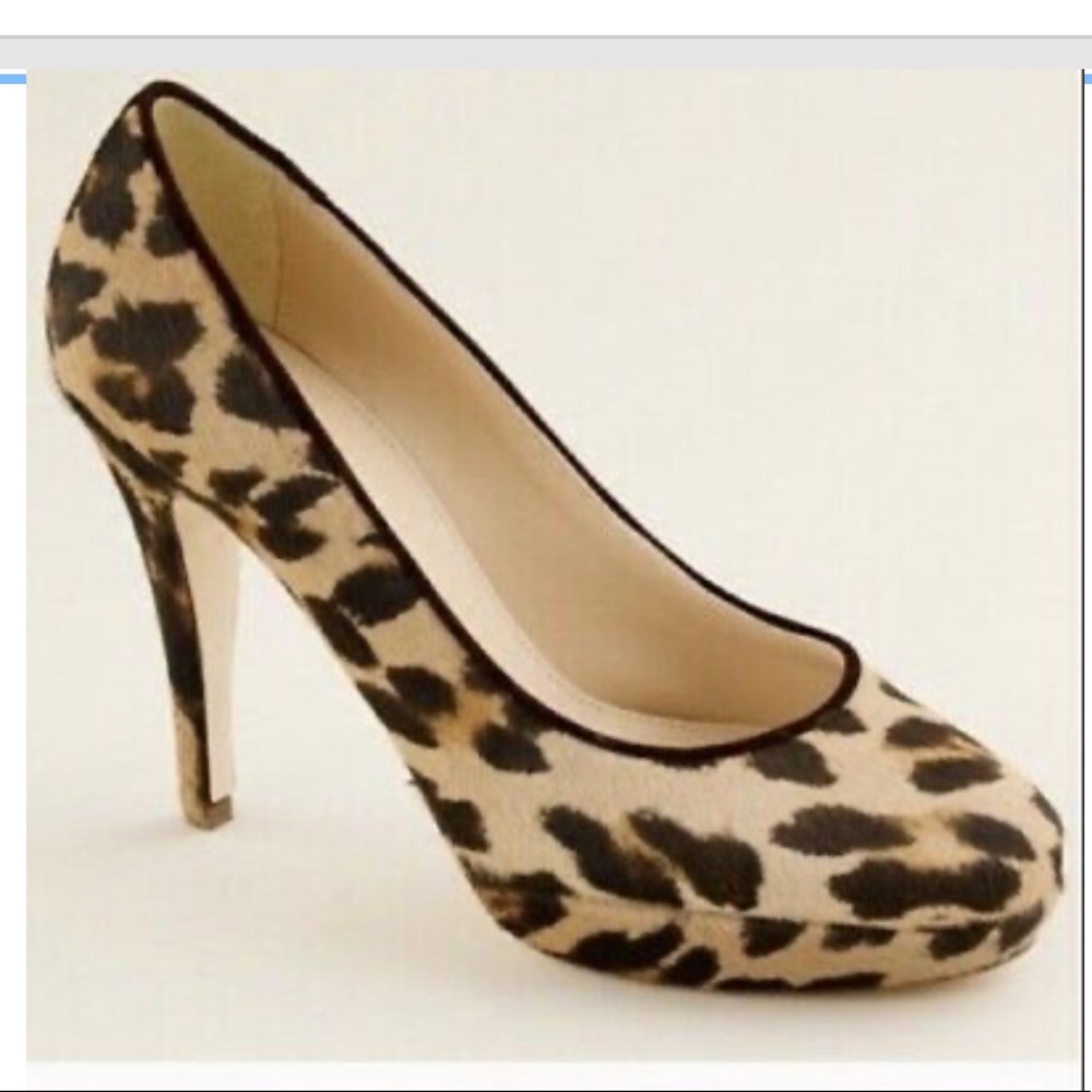 J.Crew Collection Pia Calf Hair Leopard Pump